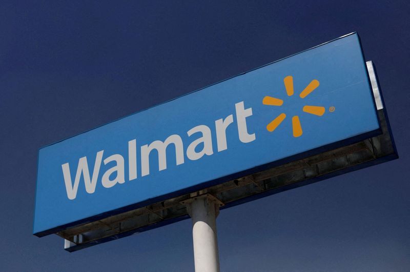 FILE PHOTO: A Walmart sign is pictured at one of