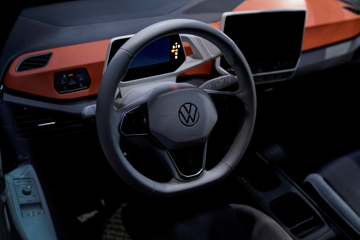 FILE PHOTO: The interior of a Volkswagen electric ID car