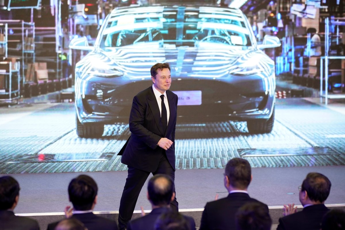 Tesla Inc CEO Elon Musk attends an opening ceremony for