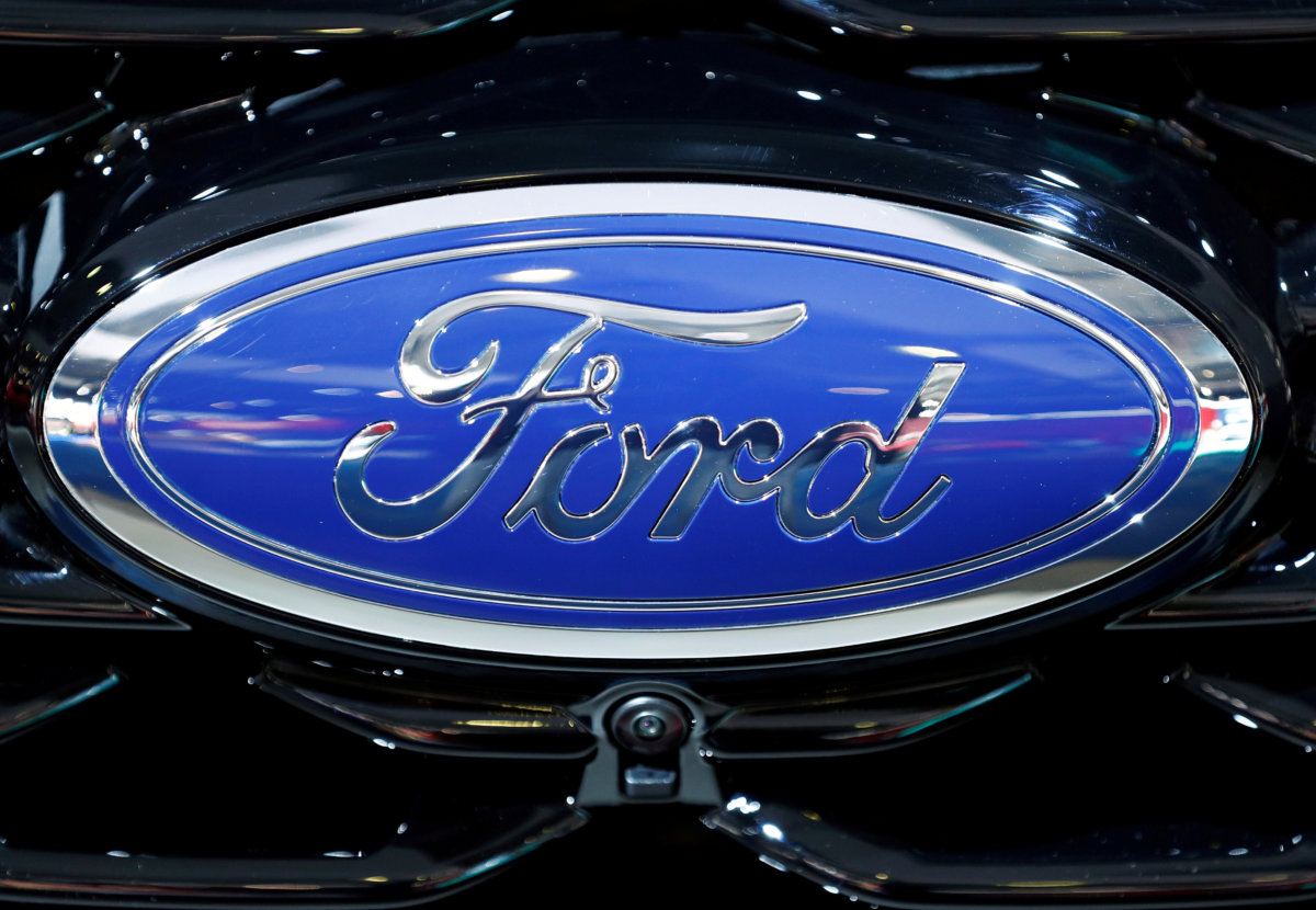 FILE PHOTO: The corporate logo of Ford is seen at