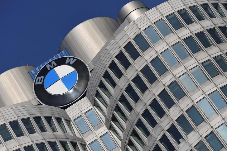 FILE PHOTO: The logo of German car manufacturer BMW is