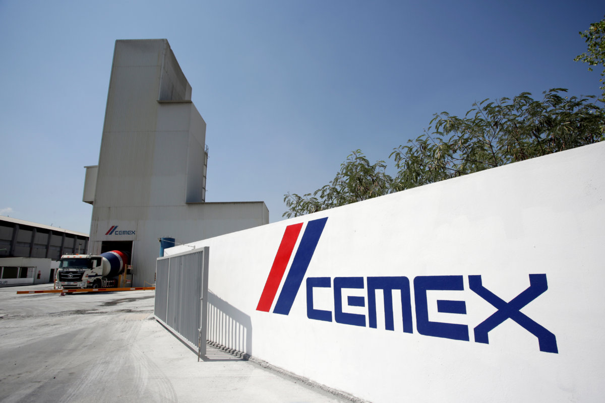 A cement plant of Mexican cement maker CEMEX is pictured