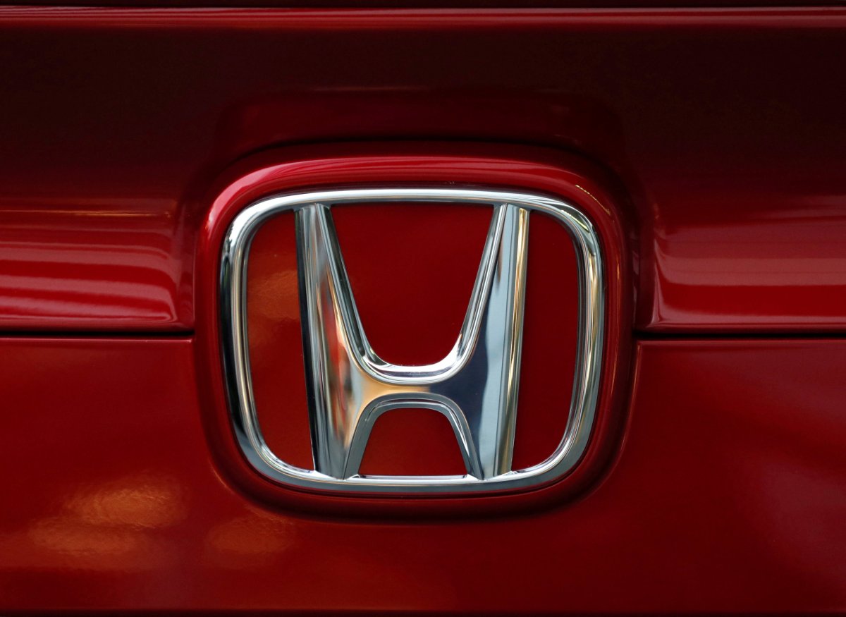 Honda Motor’s logo is seen on Civic sedan car at