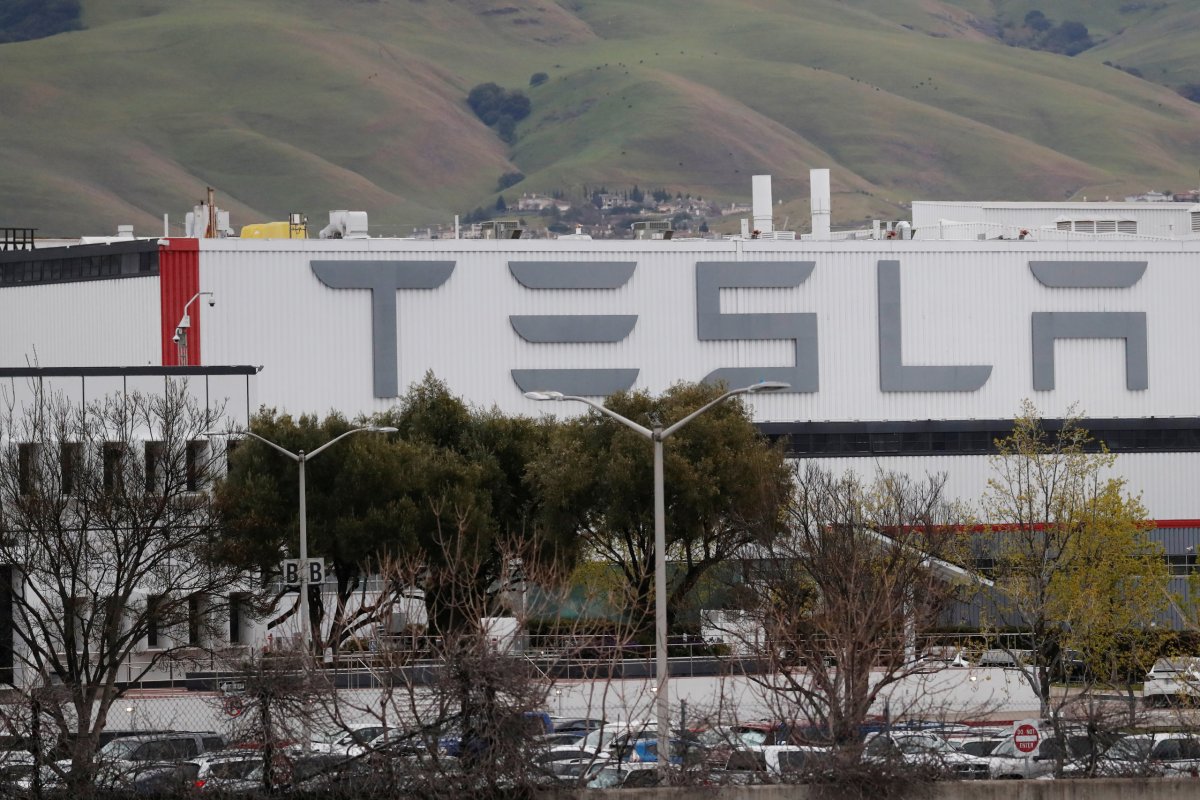 FILE PHOTO: The view of Tesla Inc’s U.S. vehicle factory
