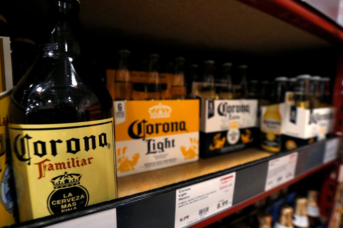 Corona beers are pictured at a BevMo! store ahead of