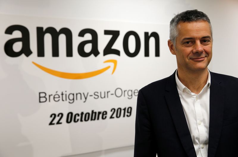 FILE PHOTO:  Frederic Duval, director of Amazon France, poses