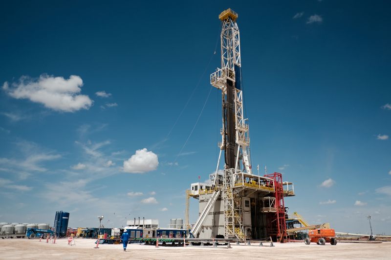 Chevron oil exploration drilling site near Midland