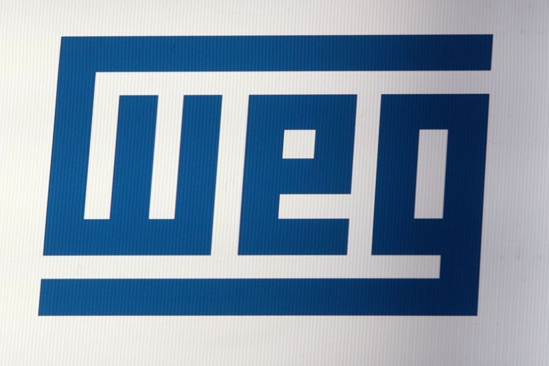 FILE PHOTO: The company logo for Weg is displayed on