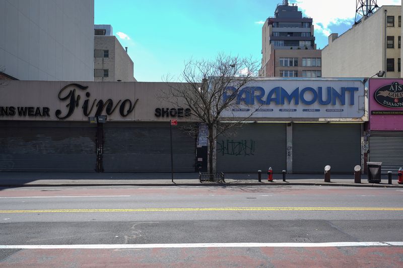 Stores on 125th Street in Harlem are closed, as retail