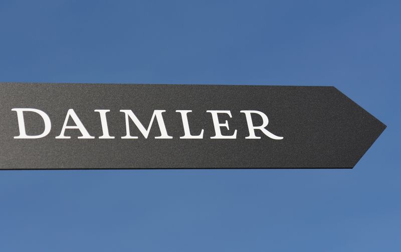 FILE PHOTO:  Daimler AG sign is pictured at the