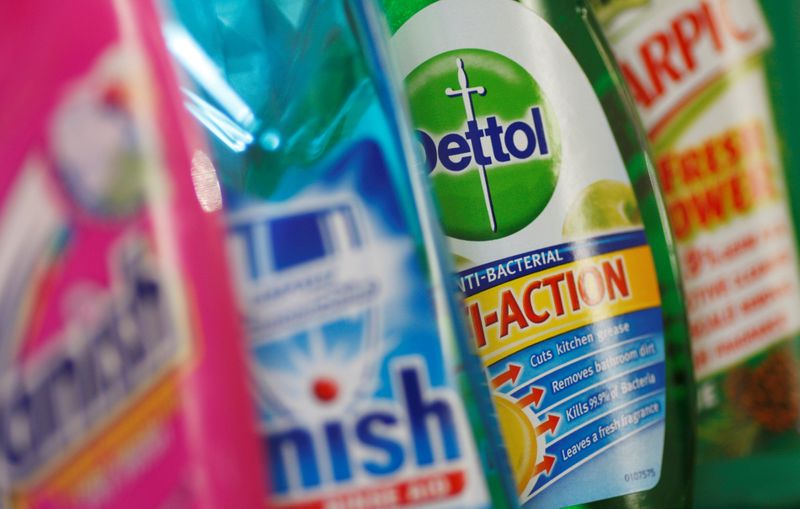 FILE PHOTO: Products produced by Reckitt Benckiser; Vanish, Finish, Dettol