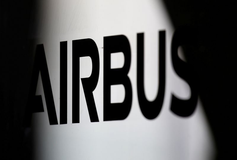 FILE PHOTO: The logo of Airbus is pictured at the