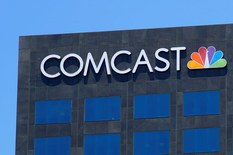 FILE PHOTO: The Comcast NBC logo is shown on a