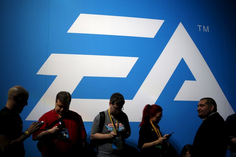 FILE PHOTO: An Electronic Arts (EA) video game logo is