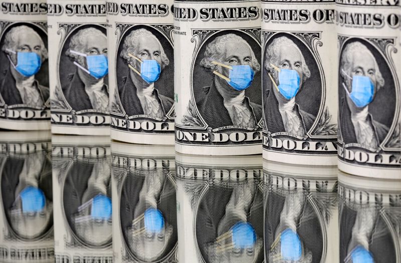 FILE PHOTO: George Washington is seen with printed medical mask