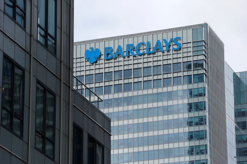FILE PHOTO: A Barclays bank office is seen at Canary