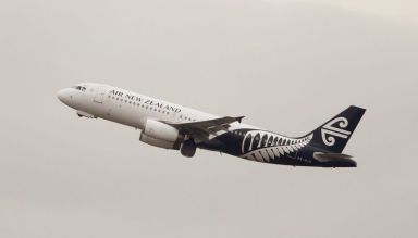 FILE PHOTO: An Air New Zealand Airbus A320 plane takes
