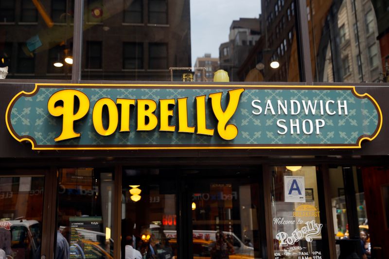 Potbelly sandwich shop is seen in New York