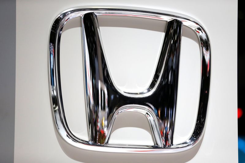The logo of Honda is seen during the 88th International