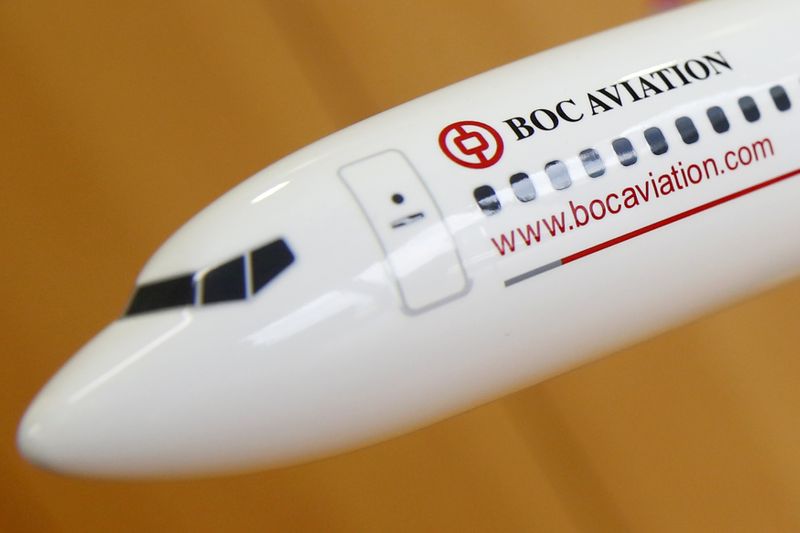 FILE PHOTO: A photo illustration of a BoC Aviation model