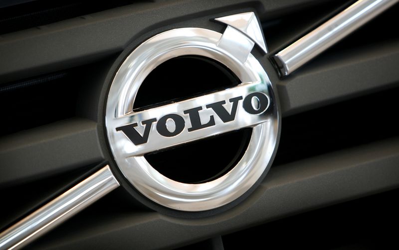 FILE PHOTO: The logo of  Volvo is seen on