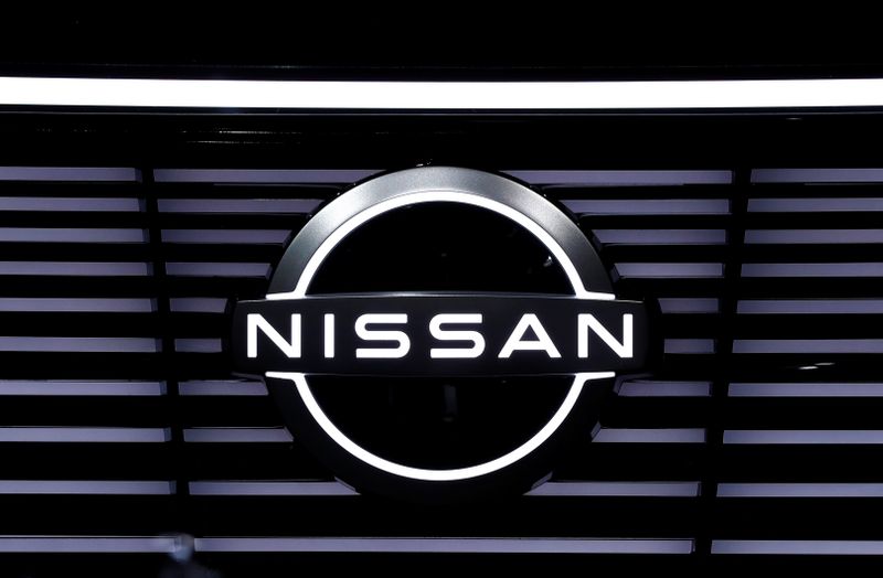 A Nissan logo is pictured at the Tokyo Motor Show,