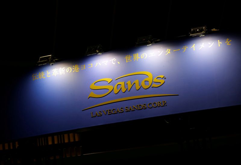 FILE PHOTO: The logo of Las Vegas Sands Corp is