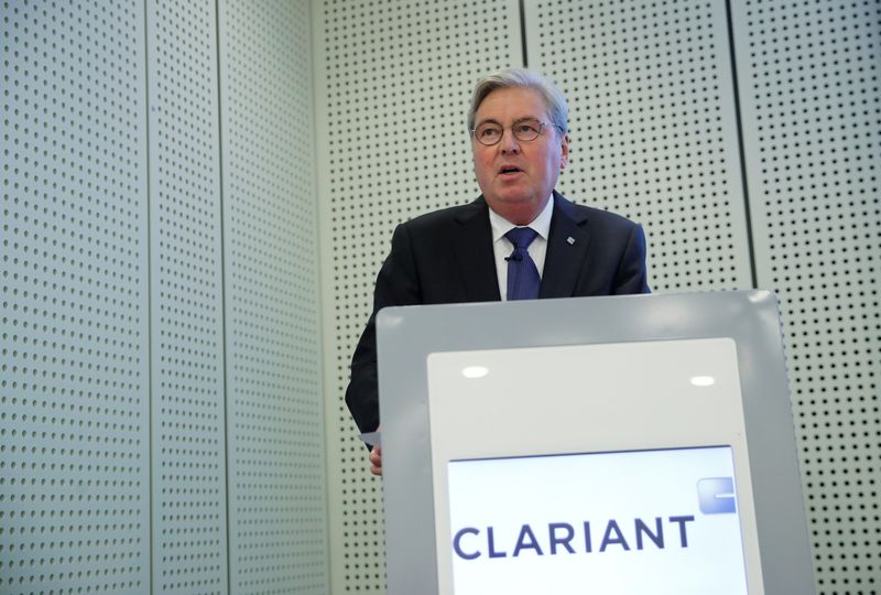 CEO Kottmann of the Swiss specialty-chemical company Clariant addresses a