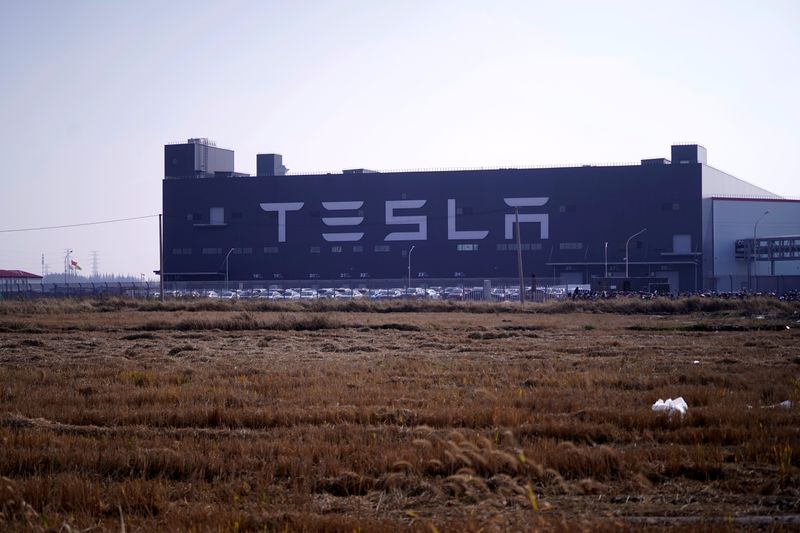 FILE PHOTO: The gigafactory of electric carmaker Tesla Inc is