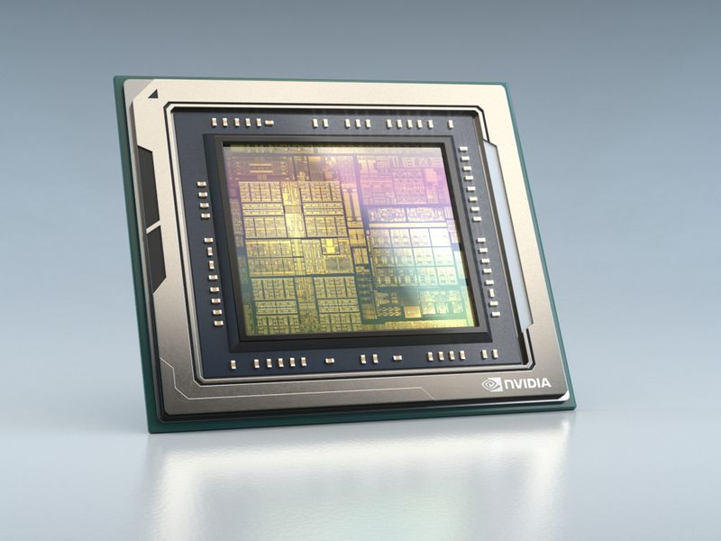 FILE PHOTO: A rendered image of the NVIDIA Orin chip