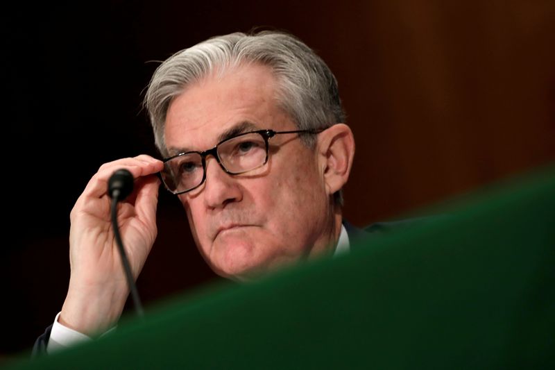 FILE PHOTO: Federal Reserve Chairman Jerome Powell testifies on Capitol