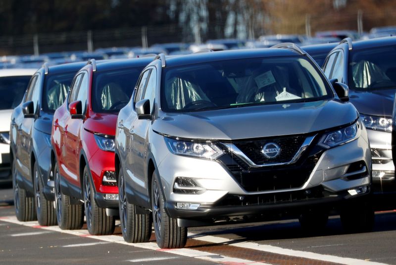 FILE PHOTO: Qashqai cars by Nissan are seen parked at