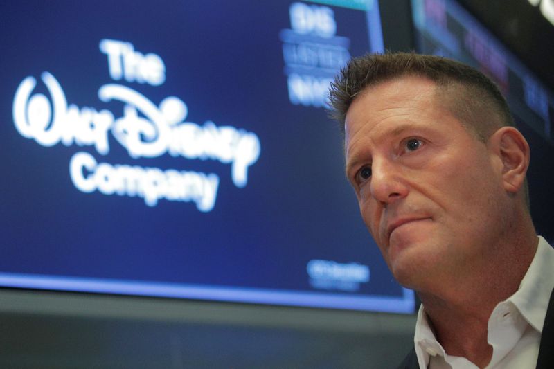 Kevin Mayer, Disney’s head of direct-to-consumer division, on the floor