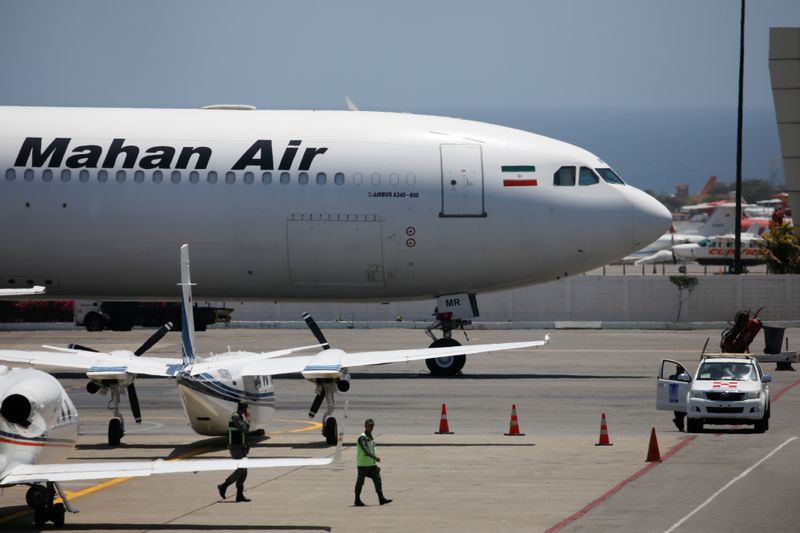 FILE PHOTO:  Airbus A340 airplane of Mahan Air is
