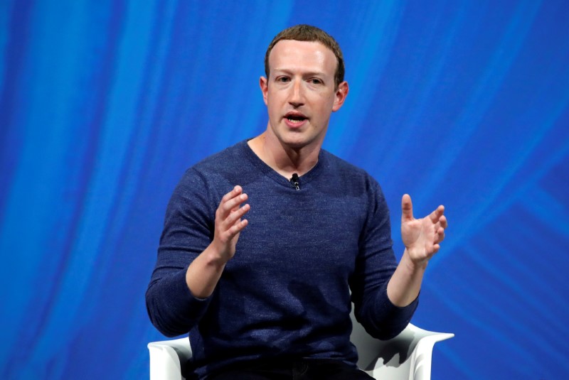 Facebook’s founder and CEO Mark Zuckerberg speaks at the Viva