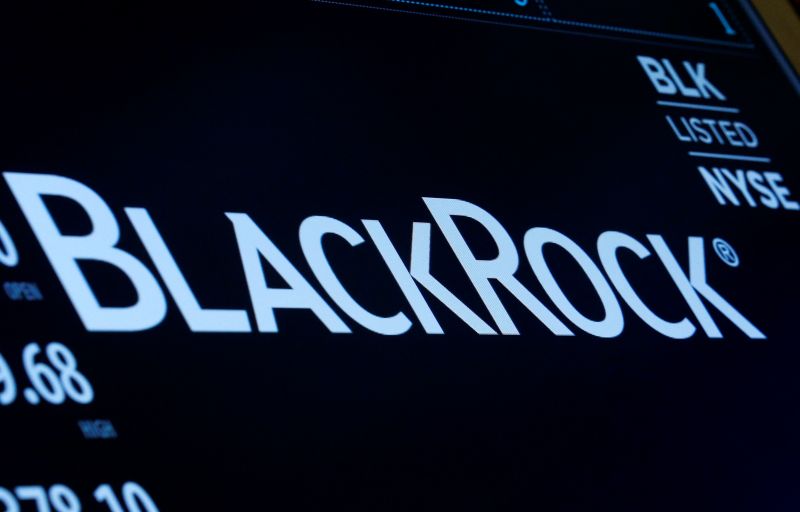 The company logo and trading information for BlackRock is displayed