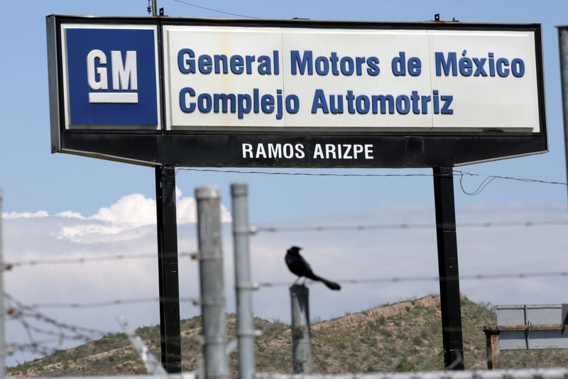 FILE PHOTO:  The GM logo is pictured near the