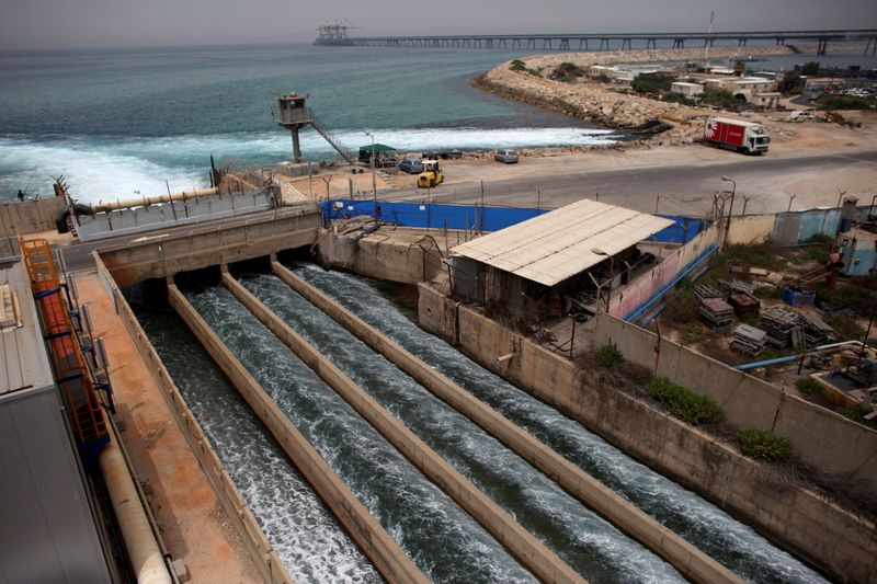 FILE PHOTO: Brine water flows into the Mediterranean Sea after