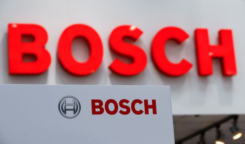 The logo of German multinational engineering and electronics company Bosch