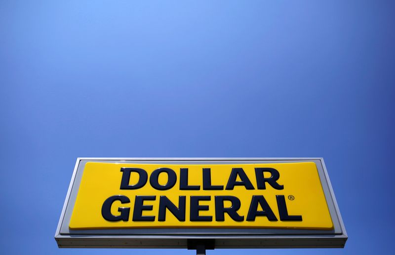 FILE PHOTO: A sign is seen outside a Dollar General