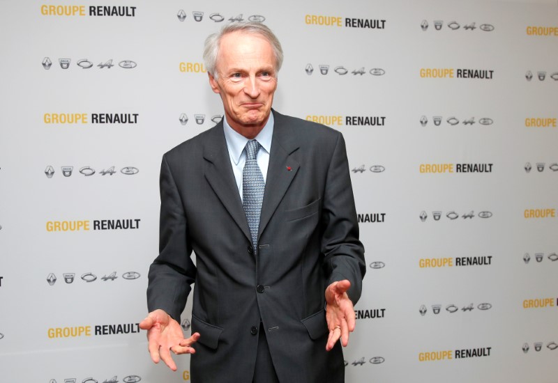 Chairman of Renault SA Jean-Dominique Senard attends a news conference