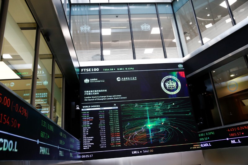 A trading screen is seen following the opening of the