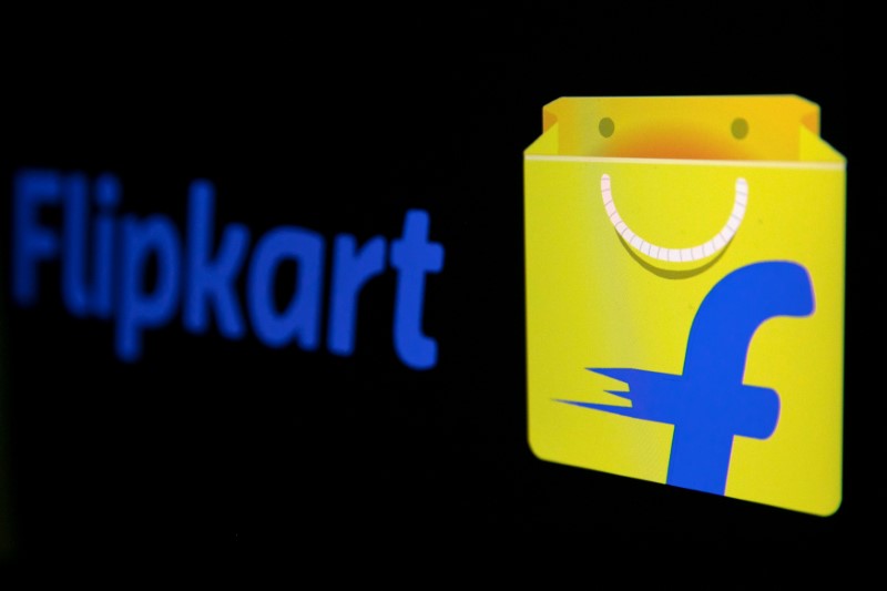 The logo of India’s e-commerce firm Flipkart is seen in