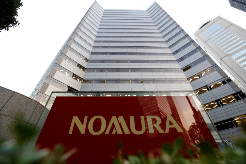 FILE PHOTO: Logo of Nomura Securities is pictured at the