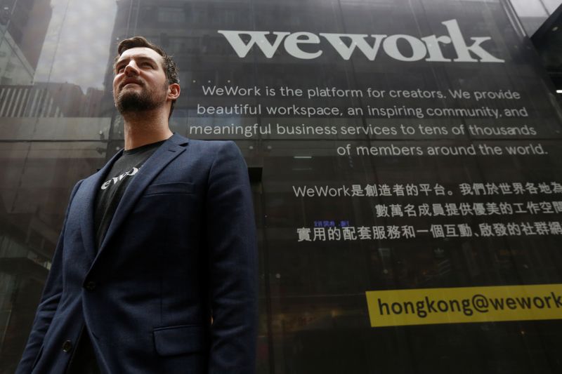 Miguel McKelvey, WeWork co-founder and Chief Creative Officer, poses outside