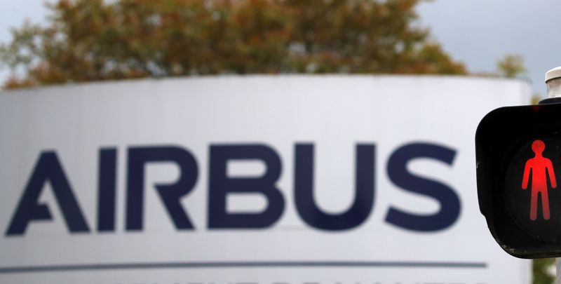 FILE PHOTO: The logo of Airbus is pictured at the