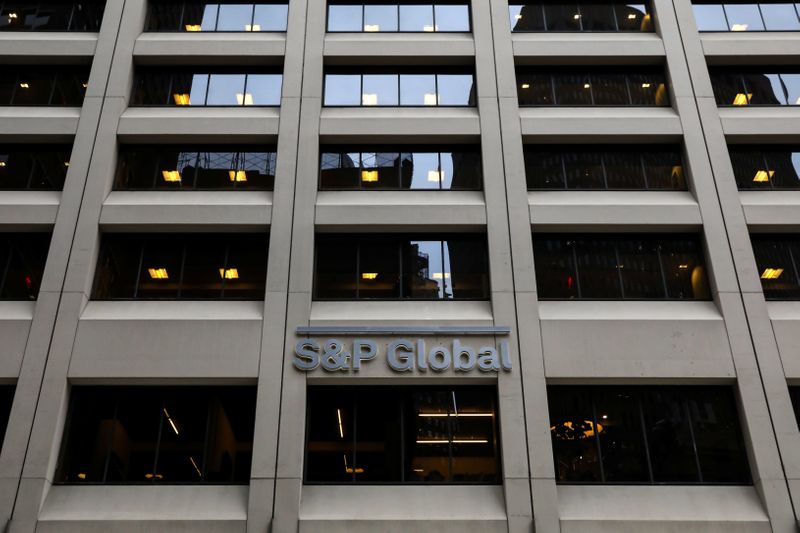 The S&P Global logo is displayed on its offices in