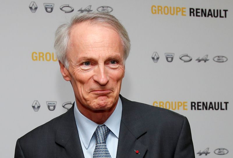 Chairman of Renault SA Jean-Dominique Senard attends a news conference