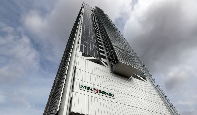 FILE PHOTO: Intesa San Paolo bank headquaters is seen in