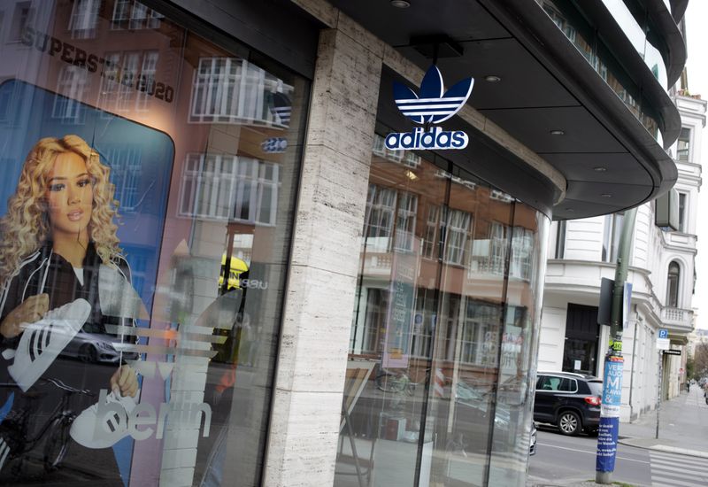 FILE PHOTO: An Adidas shop is seen in Berlin, Germany